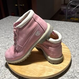 Womens pink Timberland boots